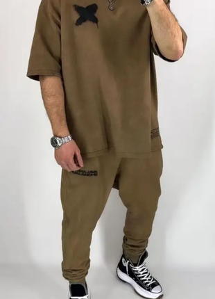 Спортивный костюм мужской двунитка пенье m, l, xl, xl, xxl sin1521-1077све