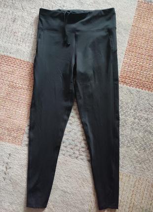 Черные эластичные спортивные штаны джоггеры лосины тайтсы good move от mark's and spencer2 фото