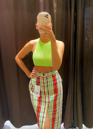 Zara новая юбка в клетку в наличии