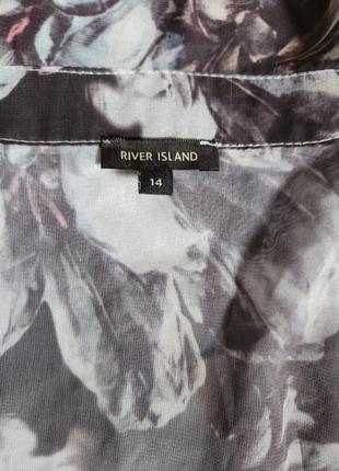 Блуза , туника в цветочный принт оверсайз river island9 фото
