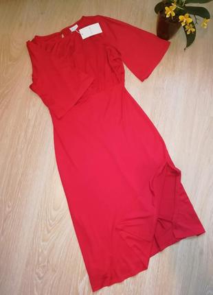 Нова жіноча сукня трикотажна червоного кольору 3
