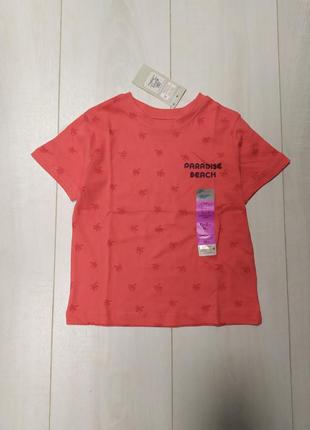 Футболка теракотова paradis primark 92, 98, 104, 110, 116, 122см