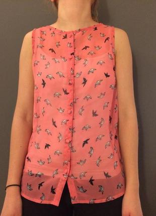 Ніжно рожева блузка з пташками atmosphere2 фото