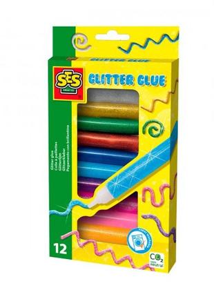 Набір рідкого клею з блискітками – яскраві блискітки (12 шт)