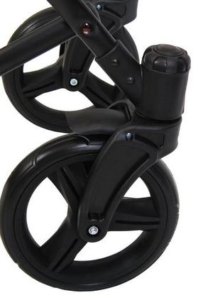 Детская коляска 2 в 1 angelina amica bliss черный 67 (эко-кожа)