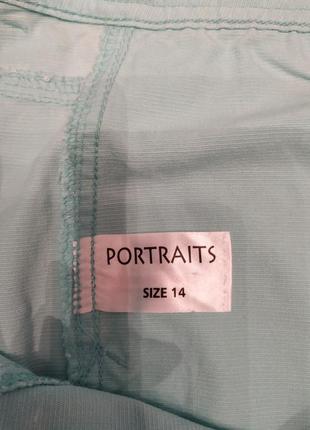 Голубые  котоновые шорты. фирма portraits. размер европ 14 наш 48-50.6 фото