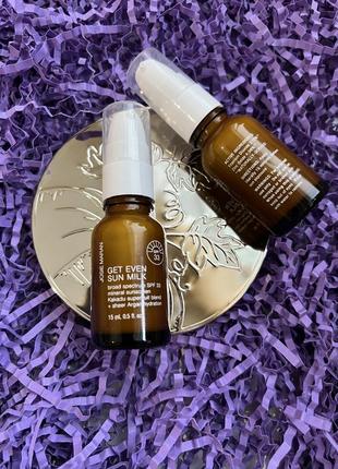 Минеральный солнцезащитный крем широкого спектра  josie maran mini get even sun milk4 фото