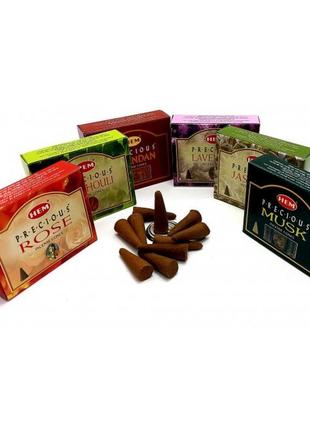 Precious assorted perfumed incense (благовина в асортименті, набір 6 шт.) (hem) конуси