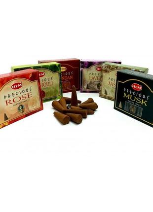 Precious assorted perfumed incense (благовина в асортименті, набір 6 шт.) (hem) конуси4 фото