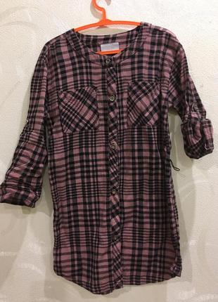 Рубашка блузка туника на 5 лет, хлопок