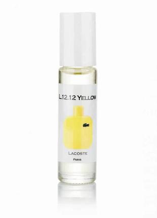 Lacoste l12.12 yellow (лакоста л12.12 елов) 10 мл - мужские духи (масляные духи)