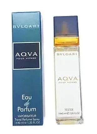 Bvlgari aqva pour homme (аква пур хом) 40 мл — чоловічі парфуми (парфумована вода) тестер