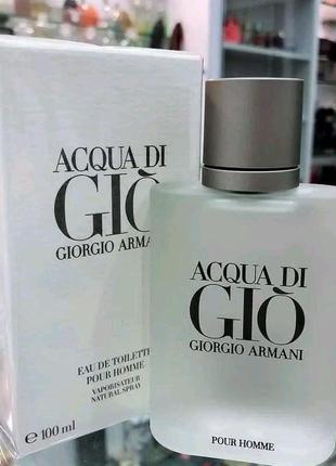 Giorgio armani acqua di gio pour homme (армані аква ді джіо) 100 мл — чоловічі парфуми (люкс)1 фото