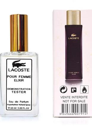 Lacoste pour femme elixir (лакоста пур фем эликсир) 60 мл – женские духи (парфюмированная вода) тестер1 фото