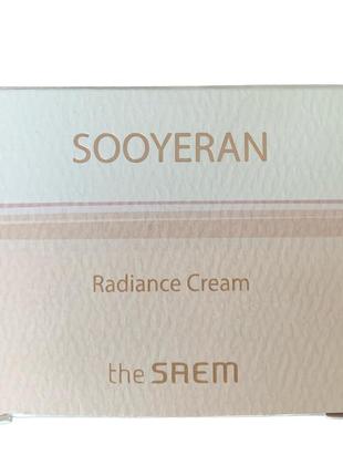 Крем для обличчя від зморшок корейський the saem sooyeran radiance cream3 фото