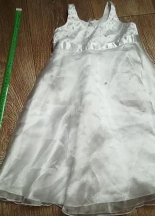 Нарядное платье белое  сарафан для девочки можно на крестины