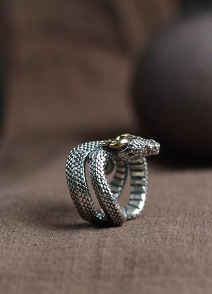 Ретро скандинавское кольцо гигантская змея jormungand - смерть и возрождение размер регулируемый5 фото