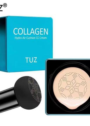 !!!уценка. примятая коробка. кушон tuz collagen hydro air cushion cc cream №01 ivory (слоновая кость)