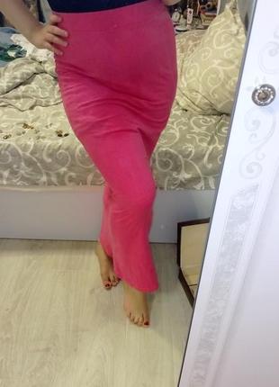 Яркая розовая юбка макси размер м-л oodji2 фото