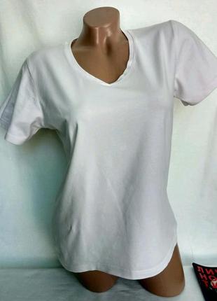 Мягенькая базовая футболка нежного розового цвета р. l , от designer/s