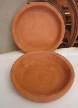 Тарелка для запекания набор 2 шт керамика опошня )2 фото