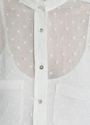 Белая блузка в точечку mango m2 фото