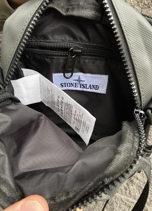 Сумка stone island grey месенджер + подарунок брелок8 фото