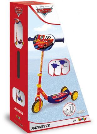 Самокат smoby toys тачки с металлической рамой трехколесный (750114)3 фото