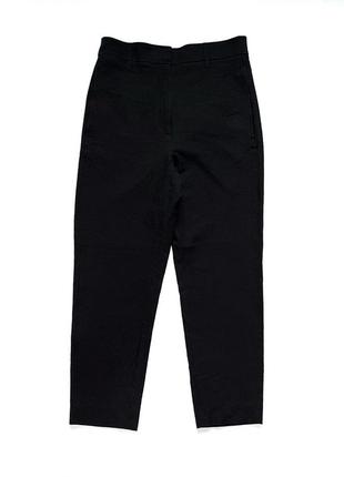 Cos 34 на высокой посадке текстурные брюки штаны чёрные1 фото