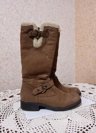 Сапоги из натурального нубука, 37-38 г