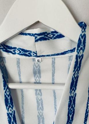 🌸винтажная рубашка узорчатая полоска блузка легкая летняя6 фото