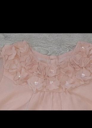 Пудровое нежное платье 3