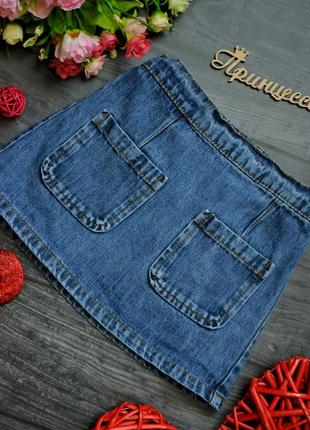 Класна джинсова спідниця next 2-3роки2 фото