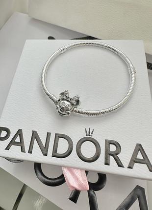 Серебряный браслет pandora s925 ale микки минни маус3 фото