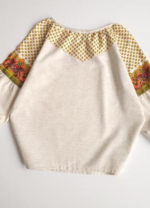 Блуза вишиванка неймовірна льон handmade