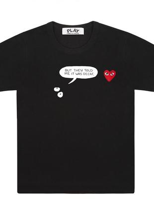 Футболка з прінтом comme des garcons but they told чоловіча