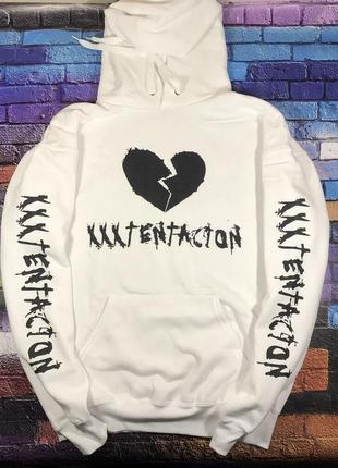 Худи xxxtentacion • белая толстовка • все размеры • отличное качество xs