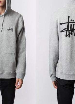 Худі чоловіча з принтом stussy basic logo hood 16 толстовка xs