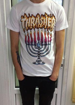 Thrasher flame футболка • бірки трешер • реальні фотки • вогняний прінт xs
