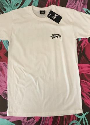 Біла футболка stussy. люкс xs