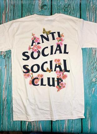 Футболка anti social social club белая • сакура