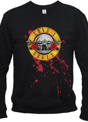 Свитшот черный loys музыка рок guns n` roses blood xs