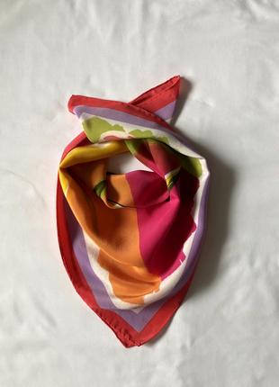 Весняна шовкова хусточка в тюльпани  🌷 🌷🌷6 фото