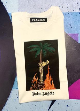 Футболка белая palm angels graphic print • палм анджелс футболка