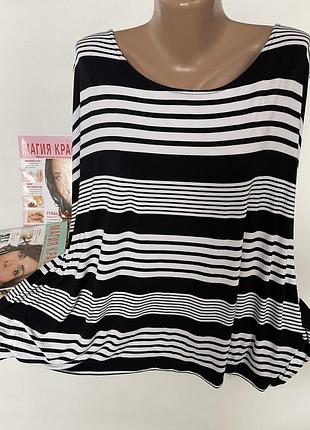 Легка кофточка в смужку з відкритими плесами