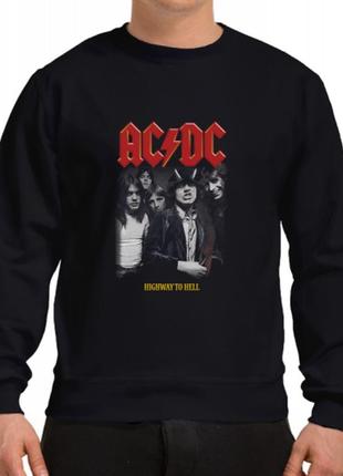 Свитшот черный loys музыка рок ac/dc four xs