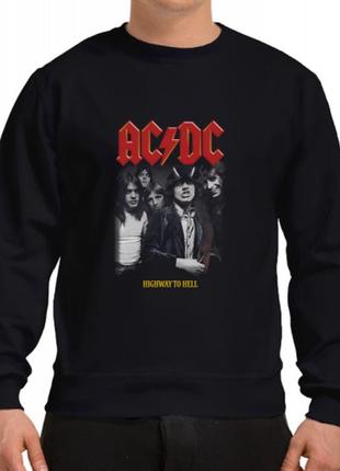 Свитшот черный loys музыка рок ac/dc four