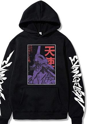 Худи черный loys аниме eva 01 evangeli xs