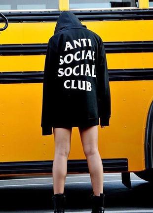 Толстовка a. s. s. c. худі anti social social club | чорна + бірки