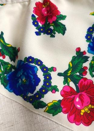 Блуза вышиванка невероятная льняная с сеткой handmade10 фото
